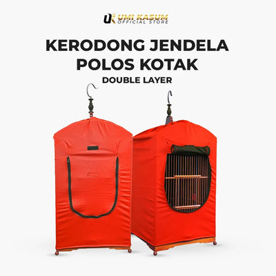Kerodong Jendela Polos Kotak Burung Lebih Praktis Double Layer